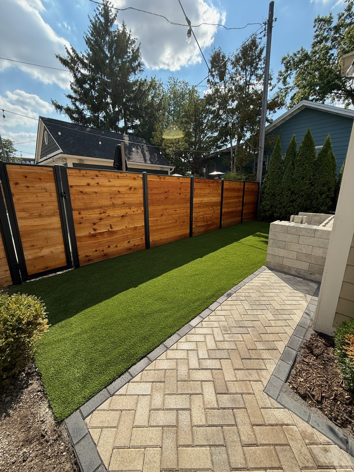 Artificial turf installation by Nelligan's