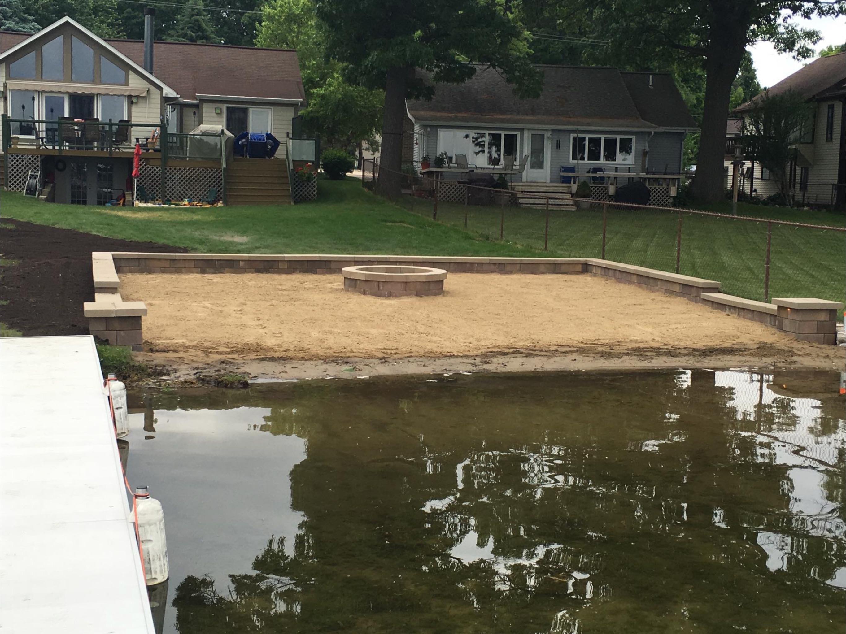 Lakefront beach installation by Nelligan's