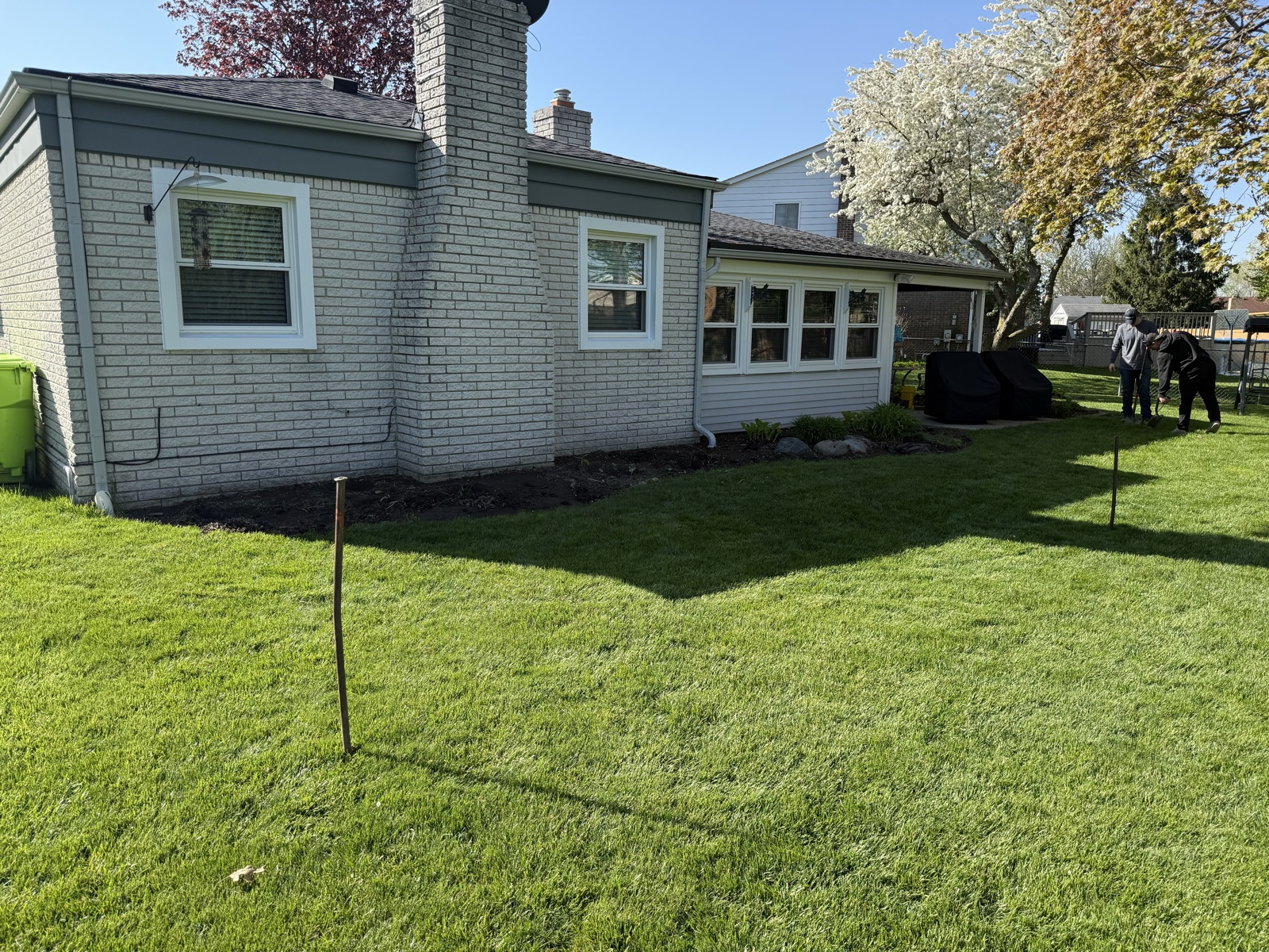 Macomb backyard before brick paver installation